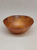 Dekoratif Otantik El Yapımı Bakır Kase Büyük Boy thumbnail 3