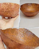 Dekoratif Otantik El Yapımı Bakır Kase Büyük Boy thumbnail 1