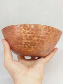 Dekoratif Otantik El Yapımı Bakır Kase Büyük Boy thumbnail 4