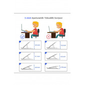Mühlen N29-3 Ergonomik Taşınabilir Katlanır Pc Tablet Standı - 5