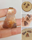 Otantik El Yapımı Üçgen Bakır Kolye Ucu - 1