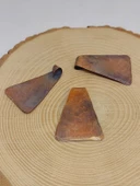 Otantik El Yapımı Üçgen Bakır Kolye Ucu - 5