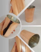 Otantik El Yapımı Desensiz Bakır Bardak (55538) - 1