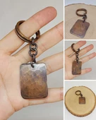 Otantik El Yapımı Plaka Bakır Anahtarlık - 1