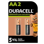 Duracell 2500mAh AA Şarj Edilebilir Kalem Pil 2Li Şarjlı Pil - 1