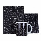 Einstein Siyah Yaprak İki Boy Defter Einstein Kupa 3 Lü Set - 1