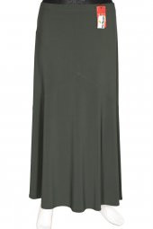 Hesna Kadın Bensu Sandy Penye Çapraz M. Astarsız Haki Etek - 1