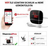 ThermoPro TP90 WiFi App Kontrollü Sıcaklık ve Nem Termometresi - 3