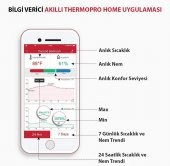 ThermoPro TP90 WiFi App Kontrollü Sıcaklık ve Nem Termometresi - 4