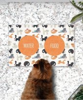 Kedi Ve Kedi Köpek Mama Eğitim Paspası Ve Beslenme Altlığı - 1