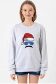 Mustache Christmas Hero Grimelanj Kadın 2ip Sweatshirt thumbnail 1