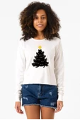 Meowy Christmas Ekru Ekstra Uzunkol Sweatshirt thumbnail 1
