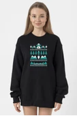 Paranormal Christmas Siyah Kadın 2ip Sweatshirt - 1