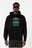 Paranormal Christmas Siyah Erkek 3ip Kapşonlu Sweatshirt - 1