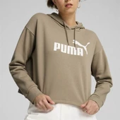 Puma Ess Cropped Logo Hoodie Oak Branch Kadın Spor Sweatshirt - 586869 67 - 1