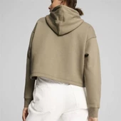 Puma Ess Cropped Logo Hoodie Oak Branch Kadın Spor Sweatshirt - 586869 67 - 2