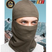 Renk HAKİ Motorcu Kayakçılar Ve Kuryeler Için Outdoor Termal Ghost Kar Maskesi, Motor Kaskı Içi Bere - 1