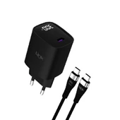 LinkTech G847 Premium 30W QC4.0 GaN Type-C Kablolu Şarj Aleti Set - 1