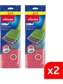 Vileda Power Inox Colors Çelik Bulaşık Sünger 3 Lü x 2 Adet - 1