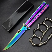 Benchmade TK-3 Gökkuşağı Desenli Punch Hediyeli Kelebek Seti - 1