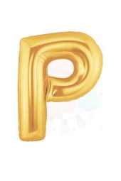 Nedi Folyo Balon 100 Cm Harf Şişirilmemiş Altın (P Harfi) - 1