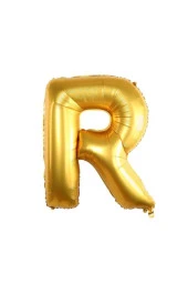 Nedi Folyo Balon 100 Cm Harf Şişirilmemiş Altın (R Harfi) - 1