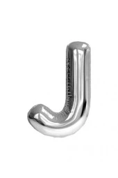 Nedi Harf Şişirilmemiş Gümüş (J Harfi) Folyo Balon - 1