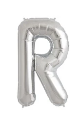 Nedi Folyo Balon 100 Cm Harf Şişirilmemiş Gümüş (R Harfi) - 1