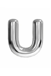 Nedi Folyo Balon 100 cm Harf Şişirilmemiş Gümüş (u Harfi) - 1