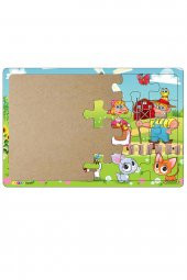 Çiftçi ve Ailesi 3-9 Yaş Çocuklar için 24 Parçalı Ahşap Puzzle Yapboz - 2