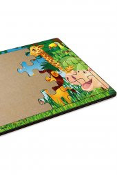 Aslan Kıral ve Arkadaşları  3-9 Yaş için 24 Parçalı Ahşap Puzzle Yapboz - 3