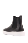 Shoetyle - Siyah Hakiki Deri Erkek Chelsea Bot - Beyaz Taban -  250-041 - 7