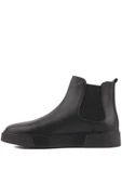 Shoetyle - Siyah Hakiki Deri Erkek Chelsea Bot - Siyah Taban -  250-041 - 4