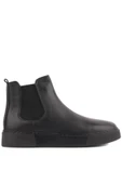 Shoetyle - Siyah Hakiki Deri Erkek Chelsea Bot - Siyah Taban -  250-041 - 1
