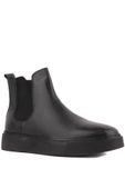 Shoetyle - Siyah Hakiki Deri Erkek Chelsea Bot - Siyah Taban -  250-041 - 2