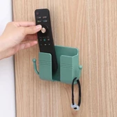 Duvar Tipi Yapışkanlı Kablo Tutuculu Telefon,kumanda Tutucu Plastik Aparat - 5