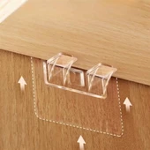 Dolap İçi Raflar İçin 4'lü Plastik Güçlü Yapışkanlı Raf Destek Aparatı thumbnail 2