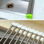 Evye Üstü Katlanır Nihale Paslanmaz Çelik Pratik Sebze Meyve Bulaşık Kurutma Süzgeci - 3