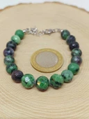 Parlayan Yıldızlar Serisi Anyolit (Rubizoit – Rubyzoisit) Taşı Tasarım Bileklik thumbnail 3