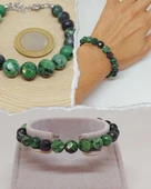 Parlayan Yıldızlar Serisi Anyolit (Rubizoit – Rubyzoisit) Taşı Tasarım Bileklik thumbnail 1