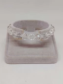 Parlayan Yıldızlar Serisi Kristal Kuvars Taşı Tasarım Bileklik thumbnail 4