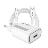 S-link SL-EC40T Type-C Kablolu 5V 2400MA Beyaz Ev Şarj Adaptörü - 1