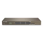 IP-COM 24port IP-G1024F Gigabit 2-SFP Yonetilemez Rack Mount Switch Metal Kasa - 1
