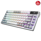 ASUS ROG Azoth ROG NX Snow Switch RGB Kablosuz Türkçe Mekanik Beyaz Gaming Klavye thumbnail 2