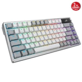 ASUS ROG Azoth ROG NX Snow Switch RGB Kablosuz Türkçe Mekanik Beyaz Gaming Klavye thumbnail 4