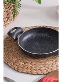 New and Single Sahan Tava 22 cm Çift Kulplu Granit Yanmaz Yapışmaz Sahan Tavası - 2