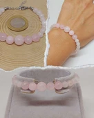 Galaksi Serisi Pembe Kuvars Taşı Tasarım Bileklik thumbnail 1