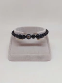 Galaksi Serisi Siyah Akik Taşı Tasarım Bileklik thumbnail 4