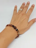 Galaksi Serisi Kahverengi Akik Taşı Tasarım Bileklik thumbnail 2