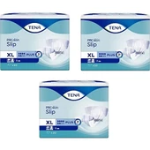 Tena Proskin Slip Plus 6 damla Ekstra Büyük Boy Xlarge Belbantlı Hasta Bezi 30'lu 3 paket / 90 adet - 1